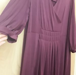 Magenta Pleated Flowy Maxi Dress Chelsea Studio 18